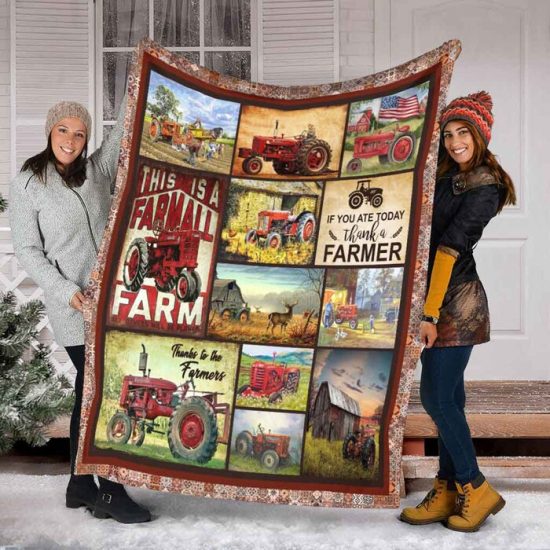 Thank To The Farmer Blanket Farm Blanket Anniversary Gift Birthday Gift Sherpa Blanket Fleece Blanket 1