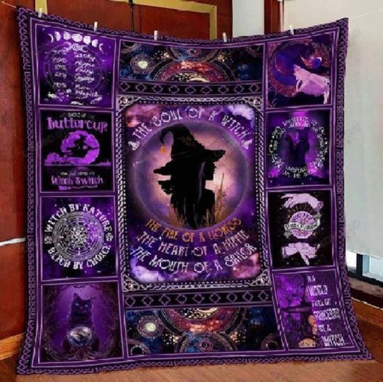 The Soul Of A Witch Blanket Halloween Blanket Gift Fleece Blanket Sherpa Blanket