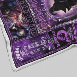 The Soul Of A Witch Quilt Halloween Blanket Halloween Gifts Cozy Plush Fleece Premium Mink Sherpa Sanderson Sisters Pumpkin Spooky 3
