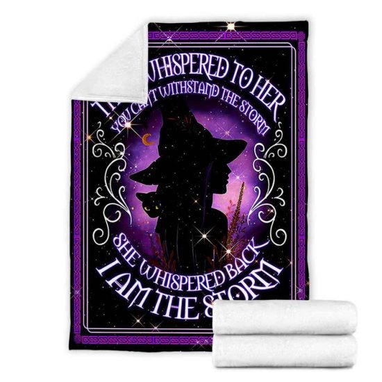 The Witch Girl Blanket Halloween Gift Birthday Gift For Anniversary Day Sherpa Blanket Fleece Blanket 1