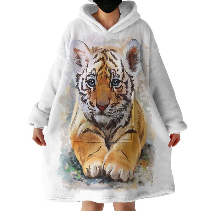 Tiger Cub Hoodie Wearable Blanket WB0402