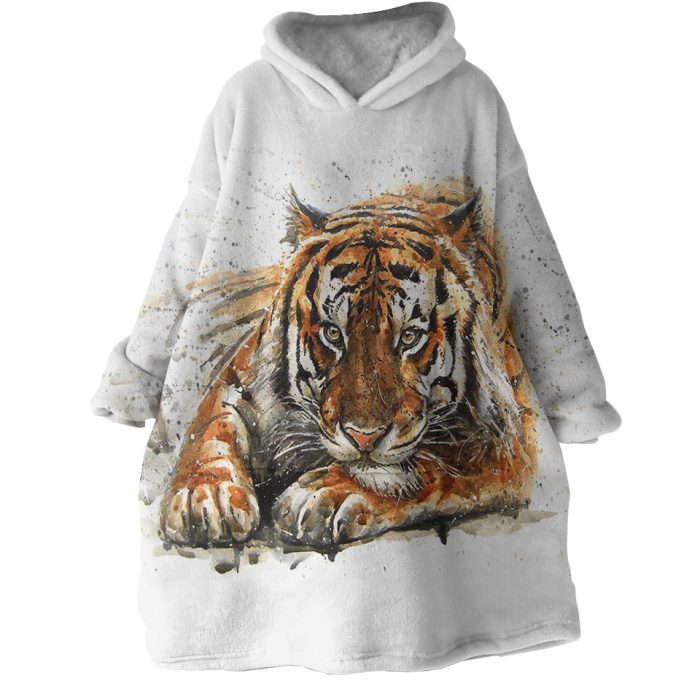 Tiger Hoodie Wearable Blanket WB0010 1