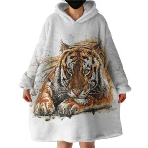 Tiger Hoodie Wearable Blanket WB0010
