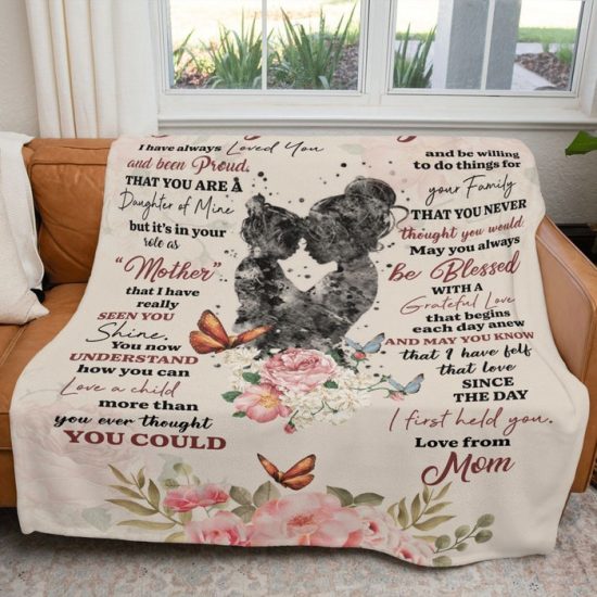 To My Daughter Love From Mom Blanket Gift For Daughter For Anniversary Day Sherpa Blanket Fleece Blanket 2