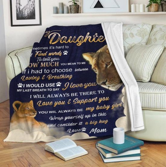 To My Daughter Something Its Hand To Fleece Blanket Bunny Blanket Gift For Daughter Birthday Gift Gift Anniversary Gift 1