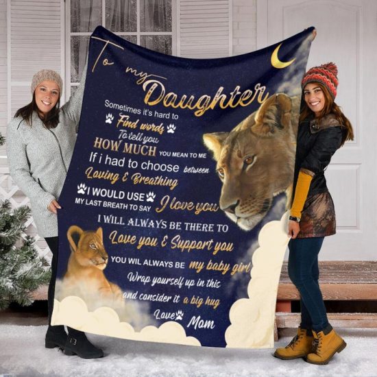 To My Daughter Something It's Hand To Fleece Blanket Bunny Blanket Gift For Daughter Birthday Gift Gift Anniversary Gift