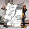 To My Daughter This Old Elephant Fleece Blanket Elephant Blanket Gift For Daughter Birthday Gift Gift Anniversary Gift