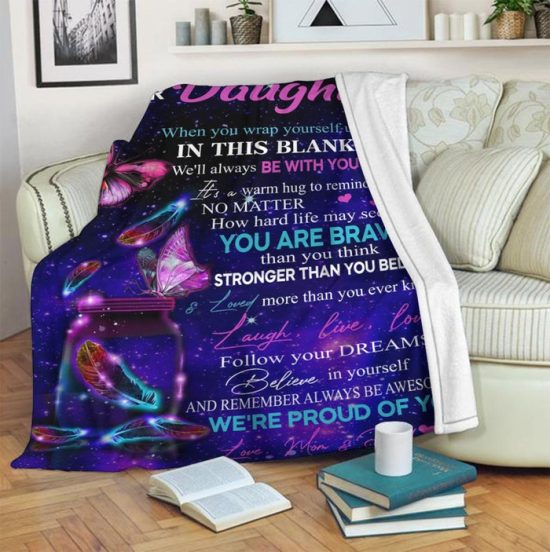 To My Daughter When You Wrap Fleece Blanket Bunny Blanket Gift For Daughter Birthday Gift Gift Anniversary Gift 2