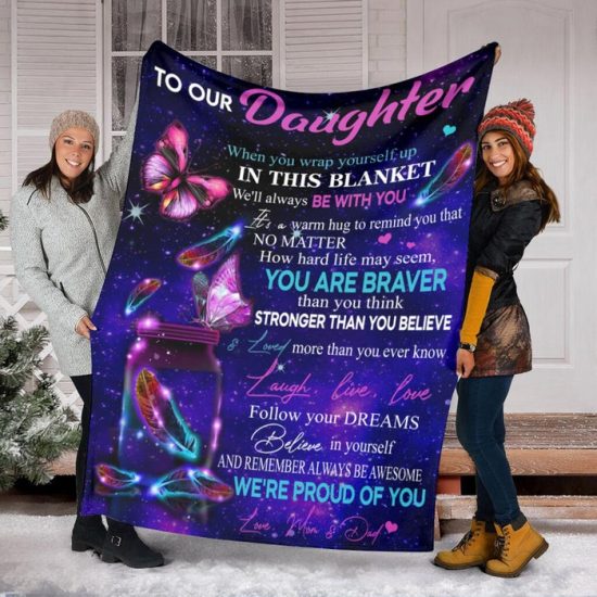 To My Daughter When You Wrap Fleece Blanket Bunny Blanket Gift For Daughter Birthday Gift Gift Anniversary Gift