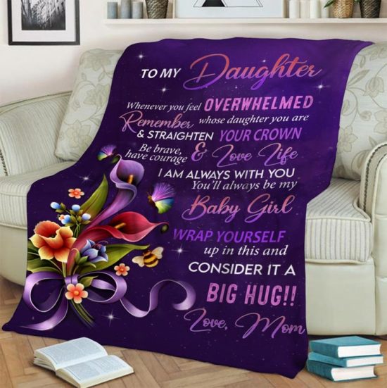 To My Daughter Whenever You Fleece Blanket Bunny Blanket Gift For Daughter Birthday Gift Gift Anniversary Gift 1