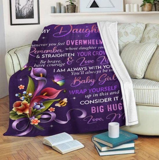 To My Daughter Whenever You Fleece Blanket Bunny Blanket Gift For Daughter Birthday Gift Gift Anniversary Gift 2