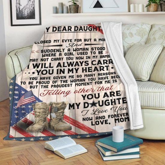 To My Dear Daughter My Soldier Blanket For Daughter Birthday Gift Gift Anniversary Gift 2