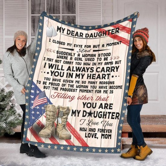 To My Dear Daughter My Soldier Blanket For Daughter Birthday Gift Gift Anniversary Gift