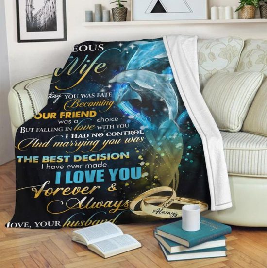 To My Gorgeous Wife Fleece Blanket Sherpa Blanket Anniversary Gift Family Blanket Gift For Her 2