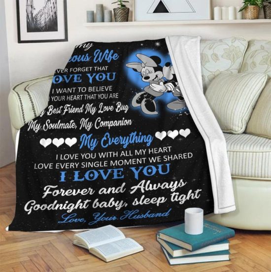 To My Gorgeous Wife Never Forget That Fleece Blanket Sherpa Blanket Anniversary Gift Family Blanket Gift For Her 2