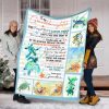 To My Granddaughter I Love You Fleece Blanket Sherpa Blanket Anniversary Gift Family Blanket