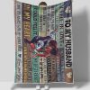 To My Husband Blanket Love Husband Blanket Family Gifts Cozy Plush Fleece Premium Mink Sherpa Halloween Gifts