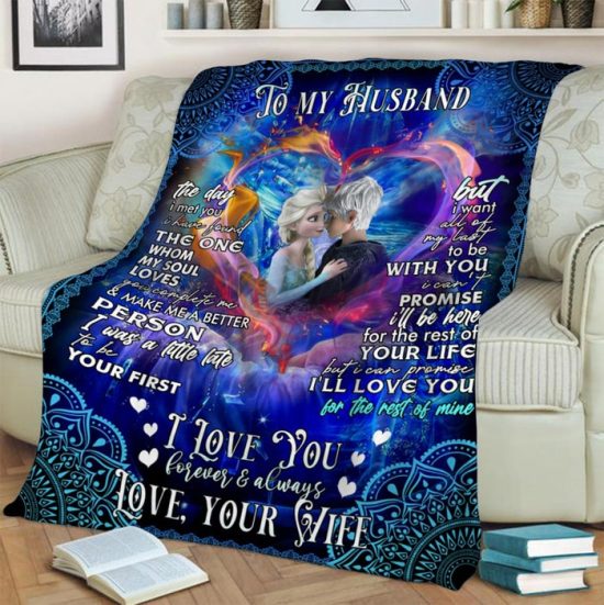 To My Husband The Day I Meet You Frozen Fleece Blanke Sherpa Blanket Anniversary Gift Family Blanket Gift For Husband 1