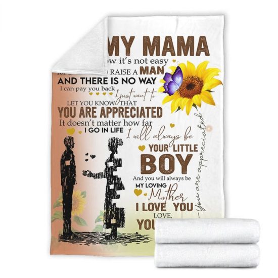To My Mama Fleece Blanket Sherpa Blanket Anniversary Gift Family Blanket Gift 2