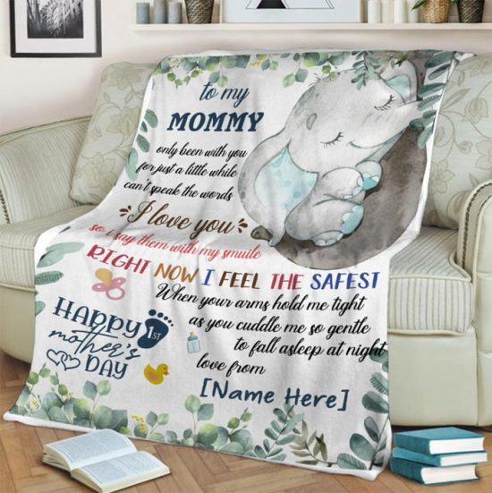 To My Mommy Only Been With You For Just A Little While Fleece Blanket Sherpa Blanket Anniversary Gift Family Blanket 1