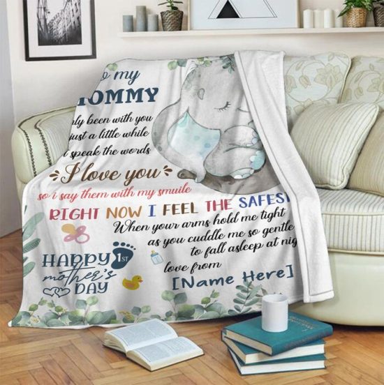 To My Mommy Only Been With You For Just A Little While Fleece Blanket Sherpa Blanket Anniversary Gift Family Blanket 2