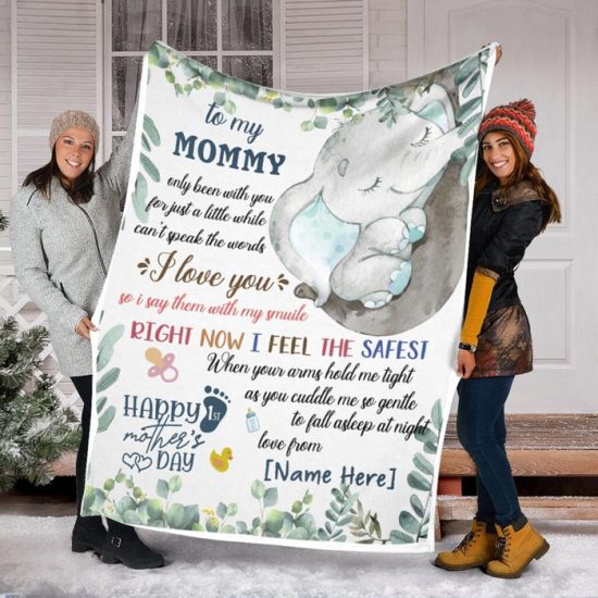 To My Mommy Only Been With You For Just A Little While Fleece Blanket Sherpa Blanket Anniversary Gift Family Blanket