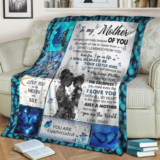 To My Mother Fleece Blanket Sherpa Blanket Anniversary Gift Family Blanket 1