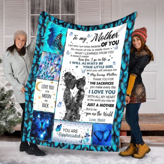 To My Mother Fleece Blanket Sherpa Blanket Anniversary Gift Family Blanket