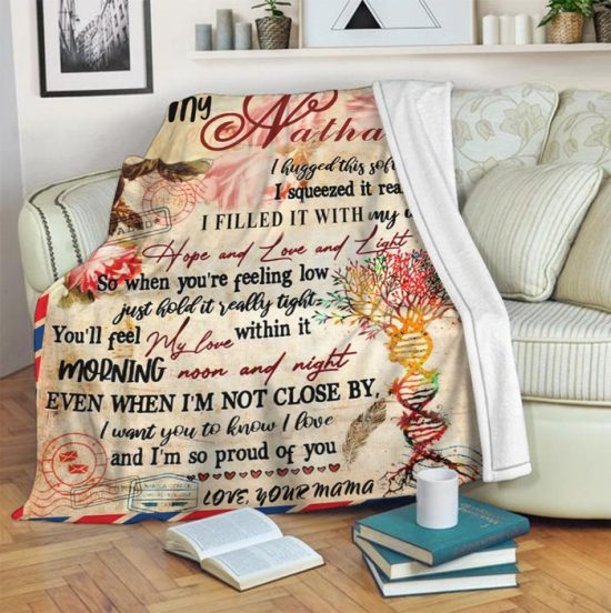 To My Nathalie Fleece Blanket Sherpa Blanket Anniversary Gift Family Blanket 2