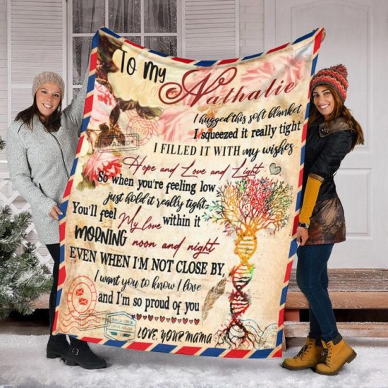 To My Nathalie Fleece Blanket Sherpa Blanket Anniversary Gift Family Blanket