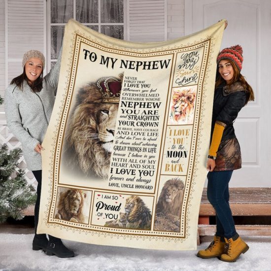 To My Nephew Quilt Fleece Blanket Sherpa Blanket Anniversary Gift Family Blanket