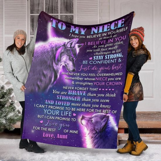 To My Niece Love You For The Rest Of Mine Love Aunt Poster Fleece Blanket Sherpa Blanket Anniversary Gift Family Blanket