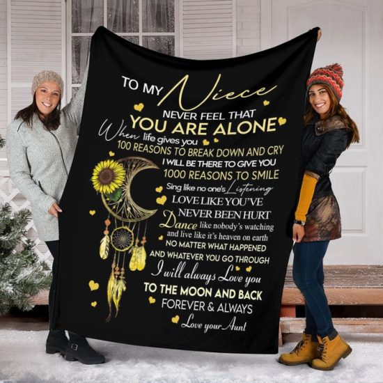 To My Niece Never Feel That Fleece Blanket Sherpa Blanket Anniversary Gift Family Blanket