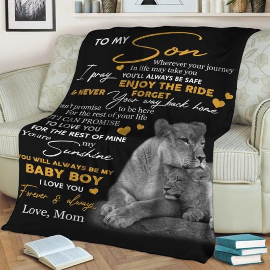 To My Son Fleece Blanket Sherpa Blanket Family Blanket Gift For Birthday Gift For Son 1 1
