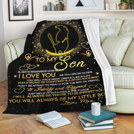 To My Son Fleece Blanket Sherpa Blanket Family Blanket Gift For Birthday Gift For Son 2