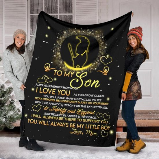 To My Son Fleece Blanket Sherpa Blanket Family Blanket Gift For Birthday Gift For Son