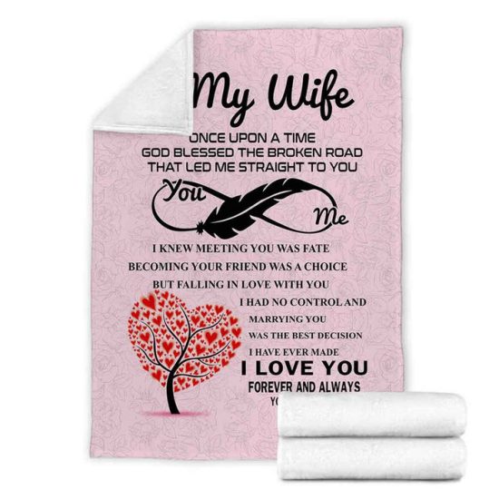 To My Wife Blanket Anniversary Gift For Wife For Her Sherpa Blanket Fleece Blanket 1
