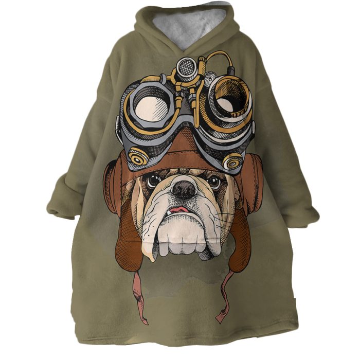 Tough Pug Hoodie Wearable Blanket WB2007 1