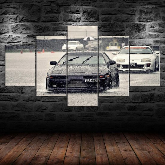 Toyota Supra MK3 Drift Cars Canvas 5 Piece Five Panel Print Modern Wall Art Poster Wall Art Decor 1 1