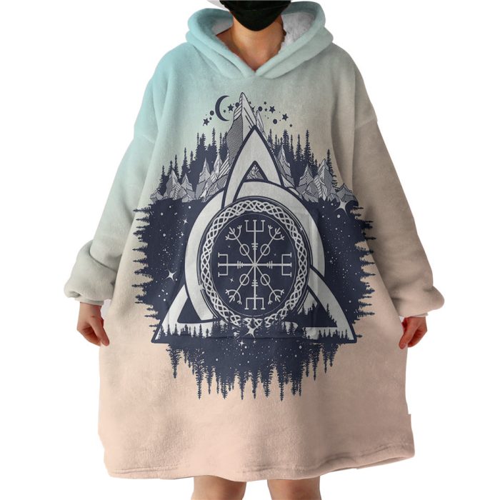 Triangle Zodiac Forest Hoodie Wearable Blanket WB0612