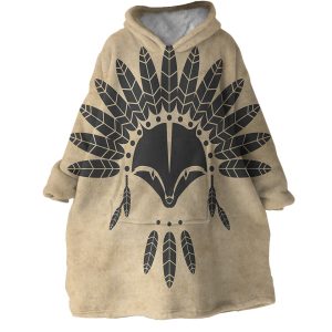 Tribal Fox Hoodie Wearable Blanket WB1184 1