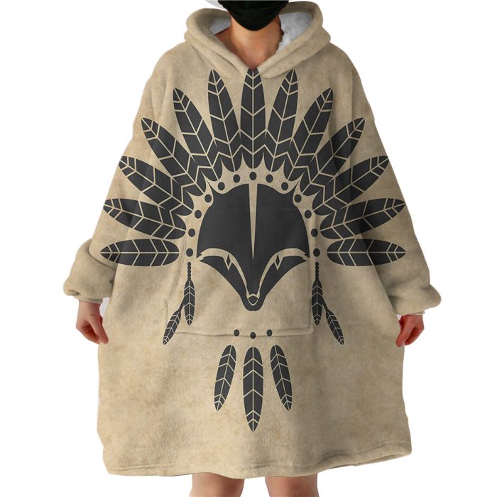 Tribal Fox Hoodie Wearable Blanket WB1184