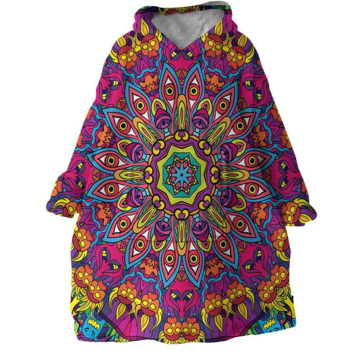 Trippy Patterns Hoodie Wearable Blanket WB1711 1