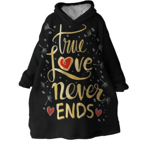 True Love Never Ends Hoodie Wearable Blanket WB1405 1