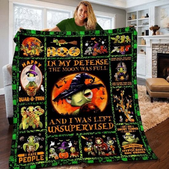 Turtle Halloween Blanket Witch Turtle Blanket For Baby Fleece Blanket Sherpa Blanket