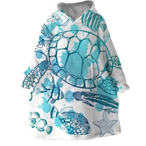 Turtle Hoodie Wearable Blanket WB1539 1