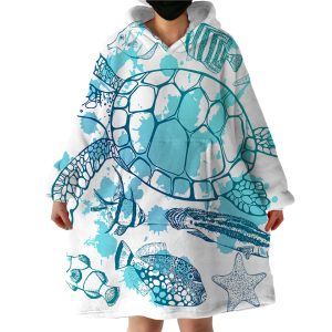 Turtle Hoodie Wearable Blanket WB1539