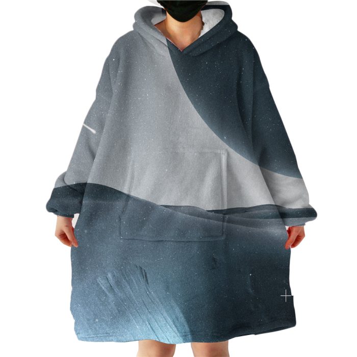 Two Colors Sky Hoodie Wearable Blanket WB1246