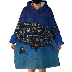 US States Hoodie Wearable Blanket WB1607
