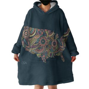 USA Territory Hoodie Wearable Blanket WB0795